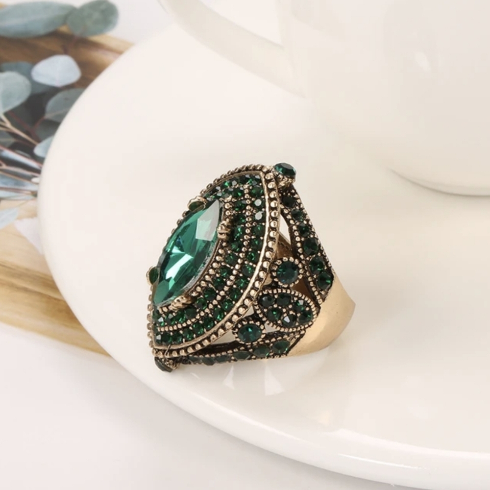 Turkish Vintage Looking Exaggerated Ring forWomen,Ottoman,Byzantian,Traditional - Picture 4 of 7